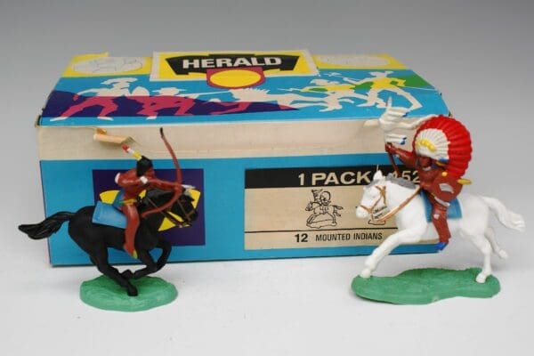 SOLD Britains Herald Mounted Indians - Full Counter Box!