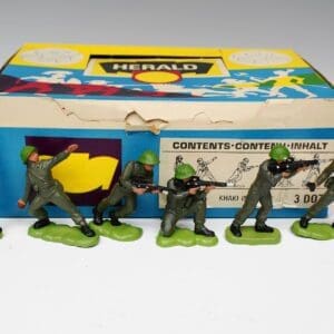 SOLD Britains Herald Khaki Infantry - Full Counter Box!