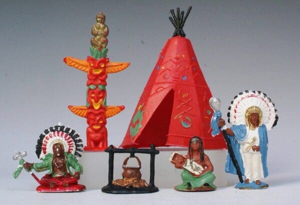 SOLD Charbens Indian Wigwam Set - 6 Pieces