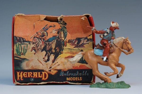 SOLD Herald Zang Mounted Cowboy (Bandit) Firing Gun