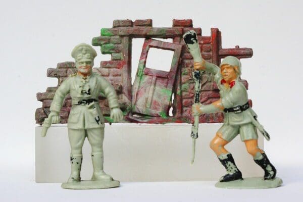 SOLD Charbens German Afrika Korps & Ruined Wall