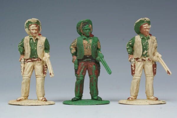 SALE! Timpo Cowboy Sheriff with Shotgun - White Green Plastic
