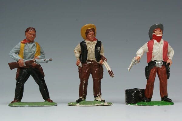 SALE! Timpo Solid Plastic Cowboys - Group of 3