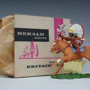 SOLD Herald Mounted Indian Chief with Spear - Mint Boxed!