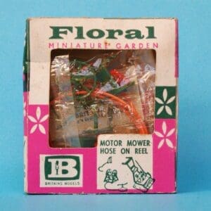 SOLD Britains Floral Garden Motor Mower & Hose - Carton