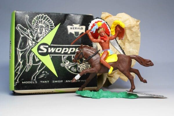 SOLD Swoppet Indian Chief with Spear Mounted