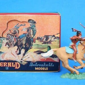 SOLD Herald Zang Mounted Indian Brave with Bow (Tan Horse)