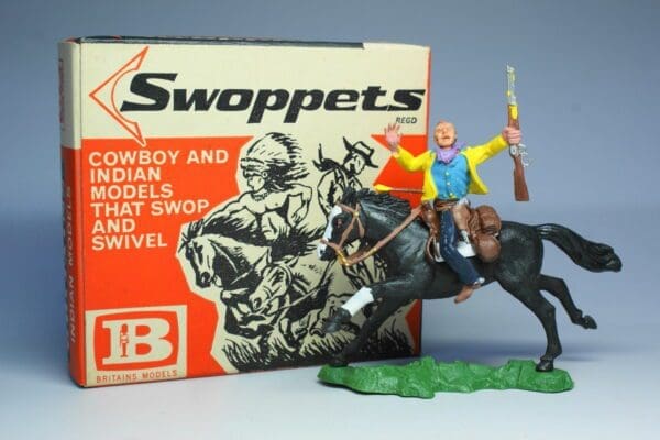 SOLD Swoppet Wounded Cowboy with Arrow Mounted