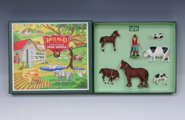 SOLD Herald Farm Box Set, Farmer, 7 Pieces - Image 3
