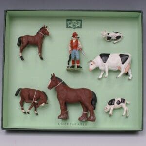 SOLD Herald Farm Box Set, Farmer, 7 Pieces