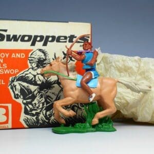 SOLD Swoppet Indian Brave with Bow & Arrow Mounted