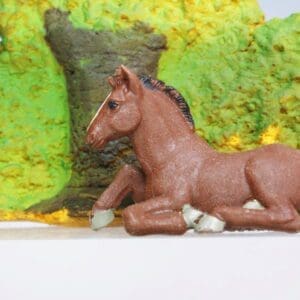 SOLD Suffolk Foal Lying GREY Hooves Lead Mould