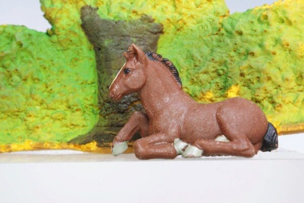 SOLD Suffolk Foal Lying GREY Hooves Lead Mould