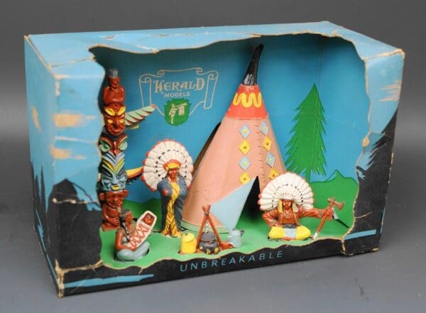 SOLD Herald Zang Indian Encampment - Very Early Set!
