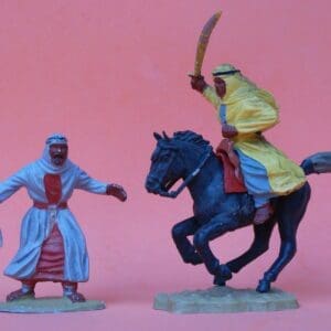 SOLD Timpo Solid Plastic Arabs (One Mounted)