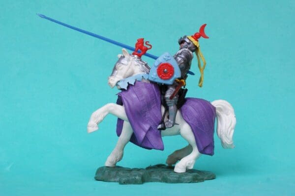 SOLD Swoppet C15th Knight Defending - WHITE Charger!