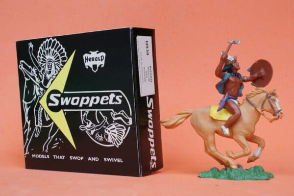 SOLD Herald Swoppet Indian Medicine Man, Mounted