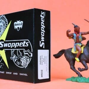 SOLD Herald Swoppet Indian Brave with Bow, Mounted