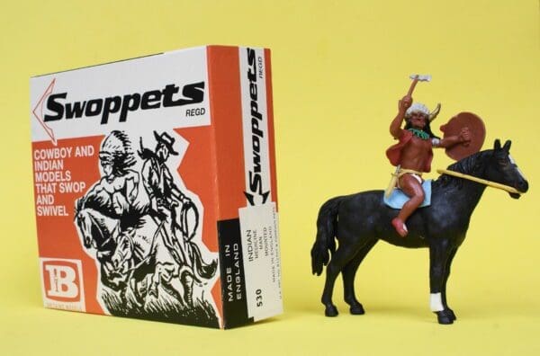 SOLD Swoppet Medicine Man Mounted on STANDING Horse