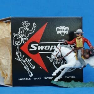 SOLD Herald Swoppet Mounted Cowboy Bank Robber