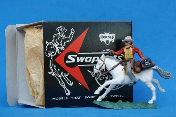 SOLD Herald Swoppet Mounted Cowboy Bank Robber