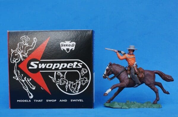 SALE! Herald Swoppet Mounted Cowboy Firing Rifle - Image 3