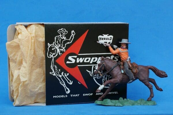 SALE! Herald Swoppet Mounted Cowboy Firing Rifle