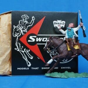 SOLD Herald Swoppet Mounted Cowboy Wounded by Arrow