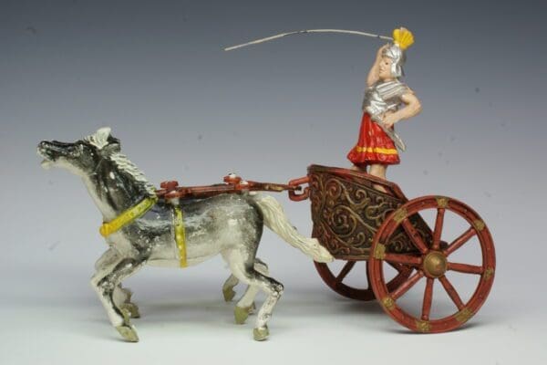 SOLD Cherilea Roman Chariot with Charioteer (Red)