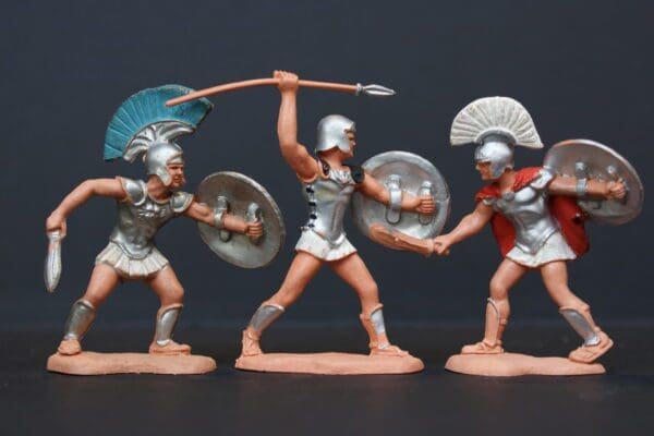 SOLD Group of 3 Herald Trojan Warriors Reduced Paint