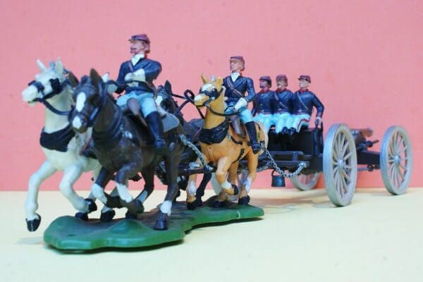 SOLD Britains ACW Federal Gun Team & Limber