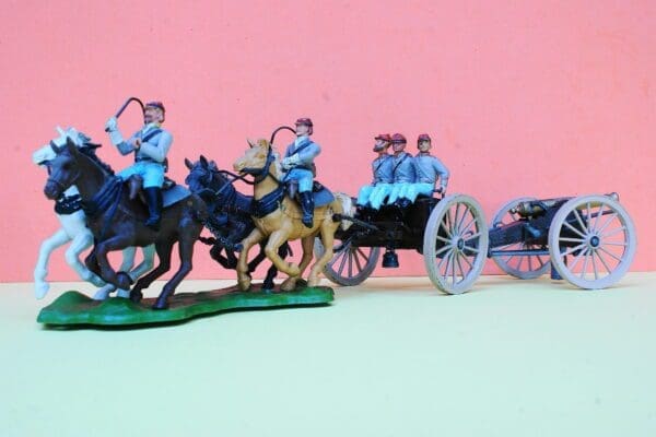 Britains ACW Confederate Gun Team & Limber - ORIGINAL