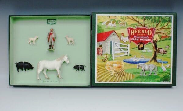 SOLD Britains Farm Animals, Shepherd with Lambs