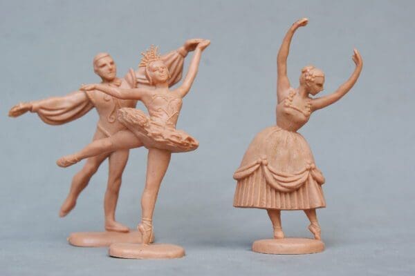 SOLD Herald Ballet Dancers - UNPAINTED Flesh Plastic