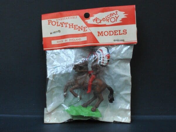 SOLD Crescent Mounted Red Indian with Lance Header Card Set - Image 3