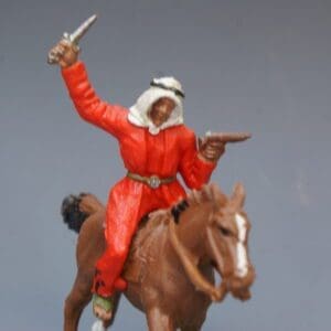 Crescent Mounted Arab with Pistol and Dagger