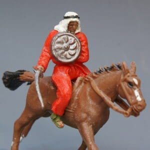 Crescent Mounted Arab with Sword and Shield
