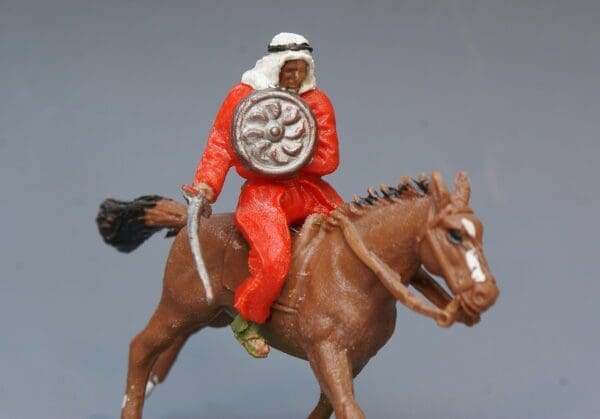Crescent Mounted Arab with Sword and Shield