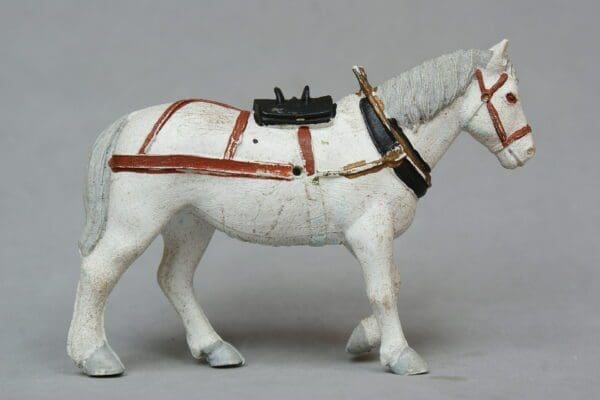 SOLD Britains Cart Horse - WHITE PVC Plastic!