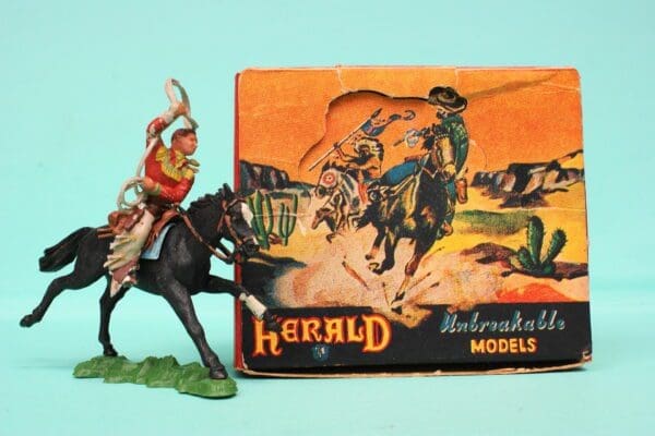 SOLD Herald Zang Mounted Cowboy Lassoing