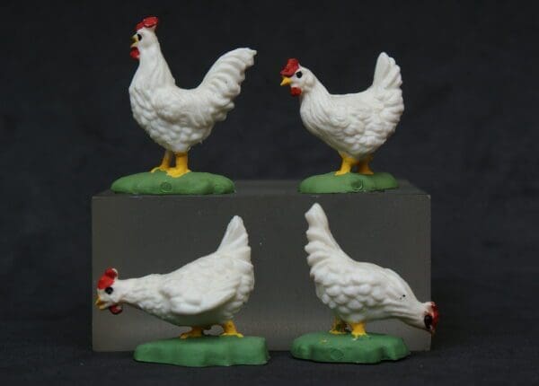 SOLD OUT Herald Farm White Cockerel & Hens - Set of 4 - Image 3