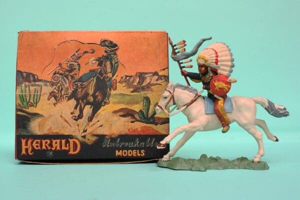 SOLD Herald Zang Mounted Indian Chief - Boxed