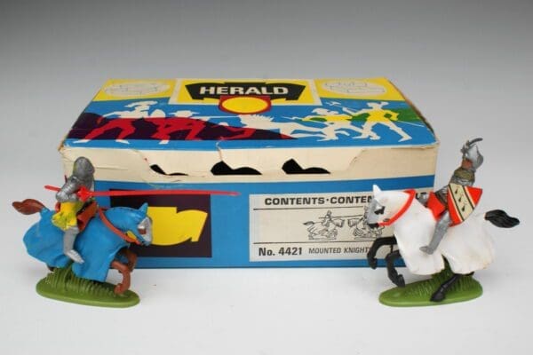 SOLD Britains Herald Mounted Knights - Full Counter Box!