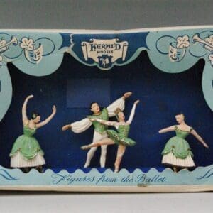 SOLD Herald Rare GREEN Ballet Dancers Display Carton
