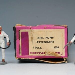 SOLD Britains Garage Girl Pump Attendant - Trade Box