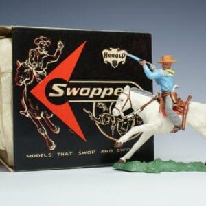 SOLD Swoppet Cowboy Firing Mounted 1st Issue Box