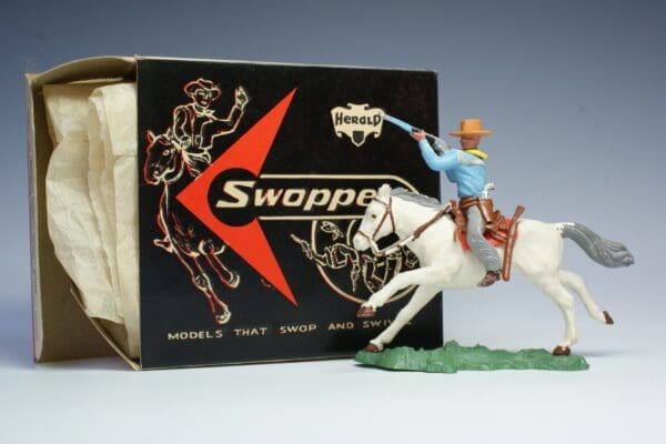 SOLD Swoppet Cowboy Firing Mounted 1st Issue Box