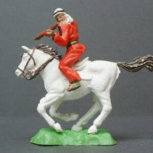 Crescent Mounted Arab Firing Musket - WHITE Horse #1