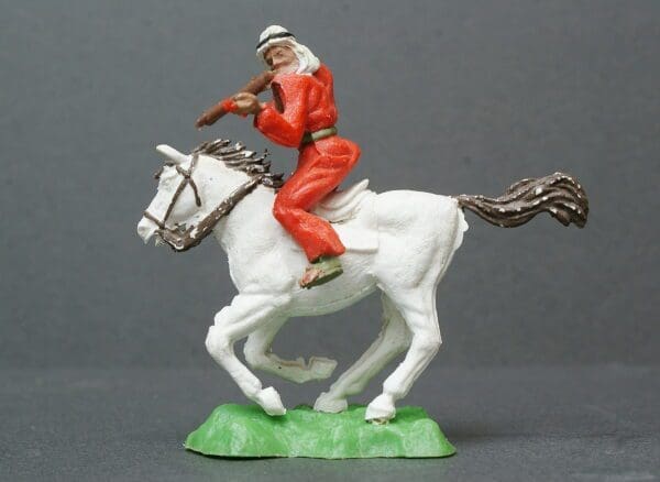 Crescent Mounted Arab Firing Musket - WHITE Horse #1