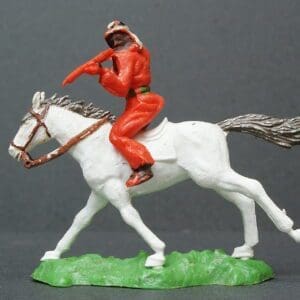 Crescent Mounted Arab Firing Musket - WHITE Horse #2